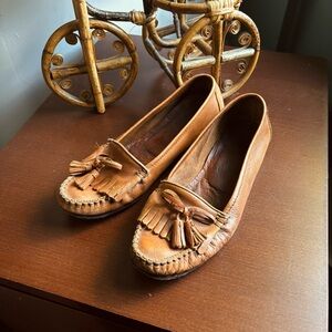 Vintage Cole Haan brown leather women loafers size 6 7